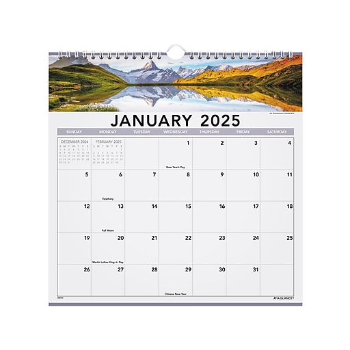 2025 ATAGLANCE Landscape 12" x 12" Monthly Wall Calendar, (8820025