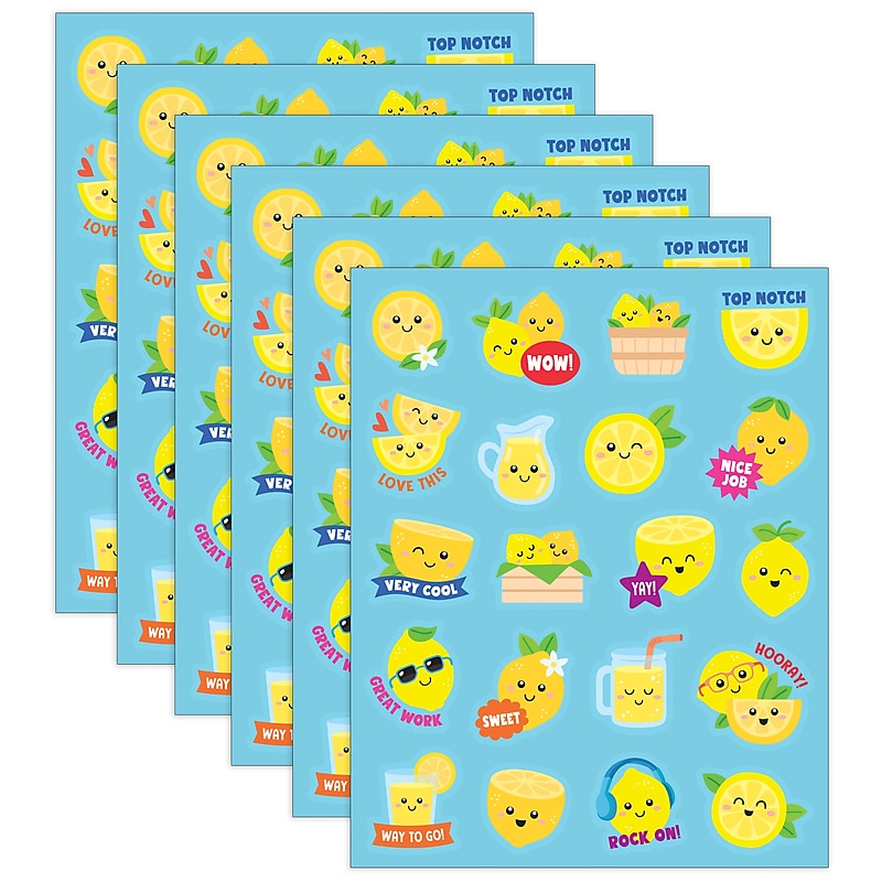 Teacher Created Resources Lemon Smelly Stickers, Multicolored, 120/Pack, 6/Packs/Bundle (TCR9443-6) image 1