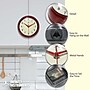 Infinity Instruments Round Retro Wall Clock, Aluminum, 9.5" (10940-RED)~#|#~298F1E4F-8377-4D8D-BBC36E8703D0C22F_sc7