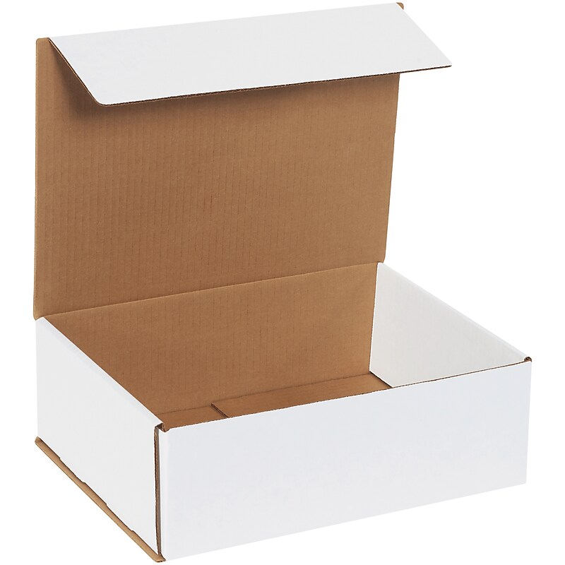 12" x 9" x 4" Crush-Proof Mailer, White, 50/Bundle (MLR1294) image 1