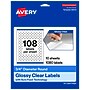 Avery Round Laser/Inkjet Multipurpose Labels, Clear, 108 Labels/Sheet, 10 Sheets/Pack (19479311183)~#|#~29953488-C587-4458-BEC5027CE19AA065_sc7