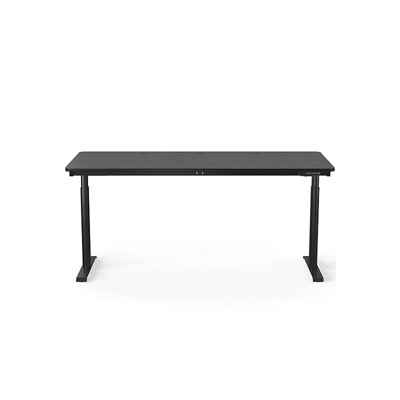 VersaDesk PowerLift 72"W Electric Rectangular Adjustable Standing Desk, Black (PLSDR7230-BB-APP ) image 1