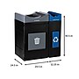 Commercial Zone Avante Series Polyethylene Dual-Stream Trash and Recycling Center, 85 Gallon, Black (787203MSA)~#|#~2999DFDC-A4D6-4100-906A2558A7886E3C_sc7