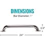 DMI 24" Steel Knurled Grab Bar, Chrome (521-1570-0624)~#|#~299A7265-CFE1-4E6B-85A51741F426F805_sc7