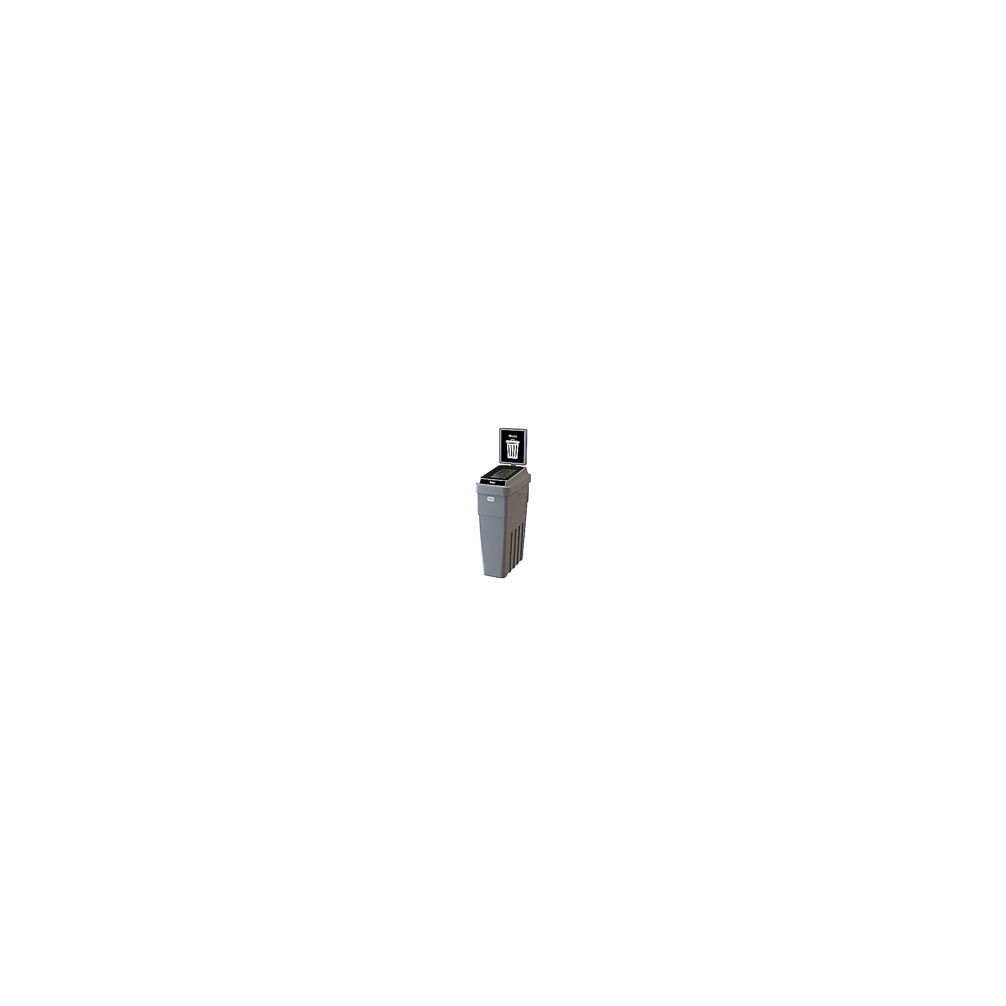 CleanRiver LeanStream Plastic Trash Can, 23 Gallon, Gray (LS1B-002) Sansujyuku sansujyuku.com