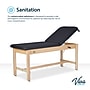 Aristo Wood Physician Exam Table with Adjustable Backrest, Paper Cutter, and Holder, 500lbs. Capacity, Black (ADI996-HBF-BLK)~#|#~299D1C9D-2AD9-4470-B9BF26C9E6A26EB1_sc7