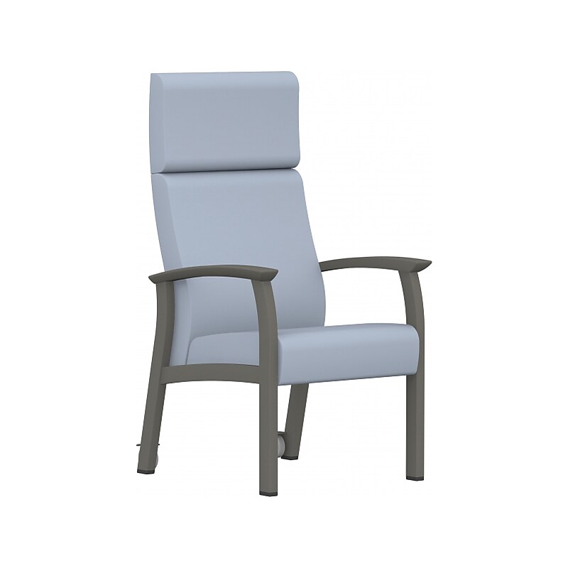 Global Primacare HT Vinyl Highback Patient Chair, Blue (GC3632RC) image 1