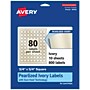 Avery Pearlized Ivory Square Multipurpose Labels, 3/4" x 3/4", Ivory, 800/Pack (94102)~#|#~29A76615-9C7E-447F-826E9C0A9B3AFD1F_sc7