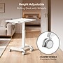 Mount-It! Metal Height-Adjustable Sit-Stand Mobile Laptop Cart with Lockable Wheels, White (MI-7975)~#|#~29B0CC05-B75E-4857-8719A704B6D6D0B7_sc7