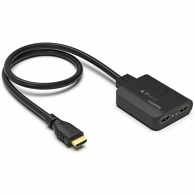 Battery Technology HDMI toHDMI Audio/Video Splitter, Male to Female/Female, Black (122HD4KU-BTI) image 1