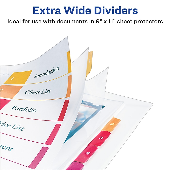 Avery Extra Wide A-Z Tabs Ready Index Dividers, 26 x Divider