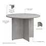 Bush Business Furniture 42W Round Conference Table with Wood Base, Platinum Gray (99TB42RPG)~#|#~29B94709-5AB3-4D4A-9850C438F6E86A9F_sc7