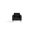 Safco Resi Vinyl Lounge Chair, Black (1732RESFEET4PKBL)