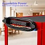 Luxor LEADER 3-Shelf Adjustable Media Utility Cart with Pullout Tray and Locking Cabinet, Red (AVJ42KBC-RD)~#|#~29C186EF-41A4-45EC-940A742C8DADF275_sc7