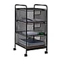 Mind Reader 3-Removable Drawer Mobile Desk and Bathroom Storage Cart with Wheels, Metal, Black (3VERTM-BLK)~#|#~29C24133-F3F9-4A99-9C0C61DAB3A14A88_sc7