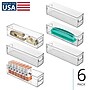 iDESIGN Medium Stackable Plastic Storage Bin, Clear, 6/Pack (29087M6)~#|#~29C3CCFE-27F4-48D3-BE6EEB26991C68C1_sc7