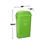Alpine Industries Polypropylene Recycling Bin, 23 Gallon, Lime Green, 3/Pack (ALP4778-1-LGRN-3)~#|#~29C5A629-937C-49C5-AA9C6874AE494A40_sc7