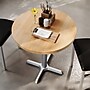 Flash Furniture Bennett 30" Round Wooden Commercial Indoor Table, Natural Top/Silver Base (GSFRD30NTT2222S)~#|#~29CA16DE-E024-4C11-A072EA4067B03354_sc7