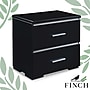 Finch Belmont 2 Drawer Nightstand, Black (FUTB10143B)~#|#~29CFDBF4-95F6-40CE-87300DC86CC00BE7_sc7