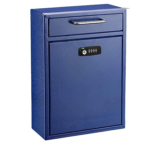 AdirOffice Steel Locking Wall Mounted Drop Box Interoffice Mailbox