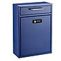 AdirOffice Steel Locking Wall Mounted Drop Box Interoffice Mailbox with Key and Combination Lock , Blue (631-04-BLU-KC-PKG)~#|#~29D30DCC-A5A4-4A22-BF2D72BD896177D6_sc7