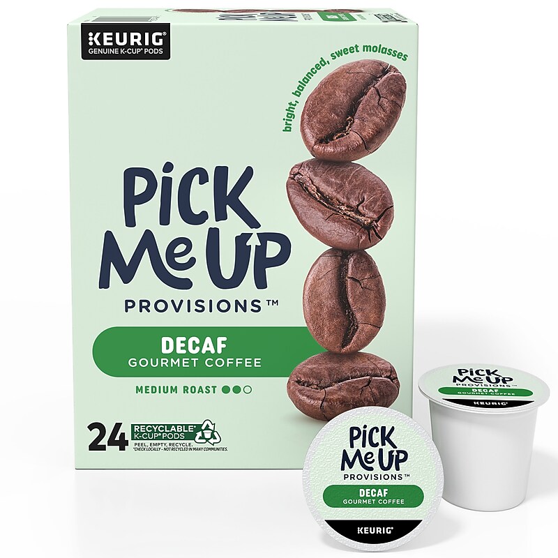 Pick Me Up Provisions™ Decaf Coffee Keurig® K-Cup® Pods, Medium Roast, 24/Box (PM62435) image 1