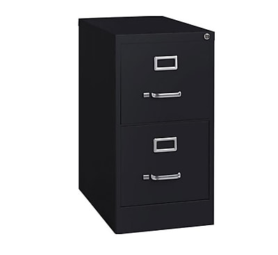 Lorell Commercial 2-Drawer Vertical File Cabinet, Letter Size, Lockable, 28.4″H x 15″W x 22″D, Black (LLR42291) Simolary simolary.com