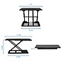 Mount-It! 32"W Rectangular Adjustable Metal Standing Desk Converter, Black (MI-7929BLK)~#|#~29D57724-0AA6-452D-A88E41A11737AE43_sc7