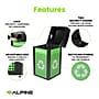 Alpine Industries GS Series Steel Recycling Bin, 40 Gallon, Green (ALP471-40-GS-C)~#|#~29D6D497-8DB5-4679-B31904B0BC94E57C_sc7
