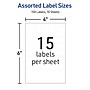 Avery No-Iron Waterproof Fabric Labels, Assorted Shapes/Sizes, White, 150 Labels/Pack (40726)~#|#~29D8957E-B2B5-45CB-8D2E13192F324EAC_sc7