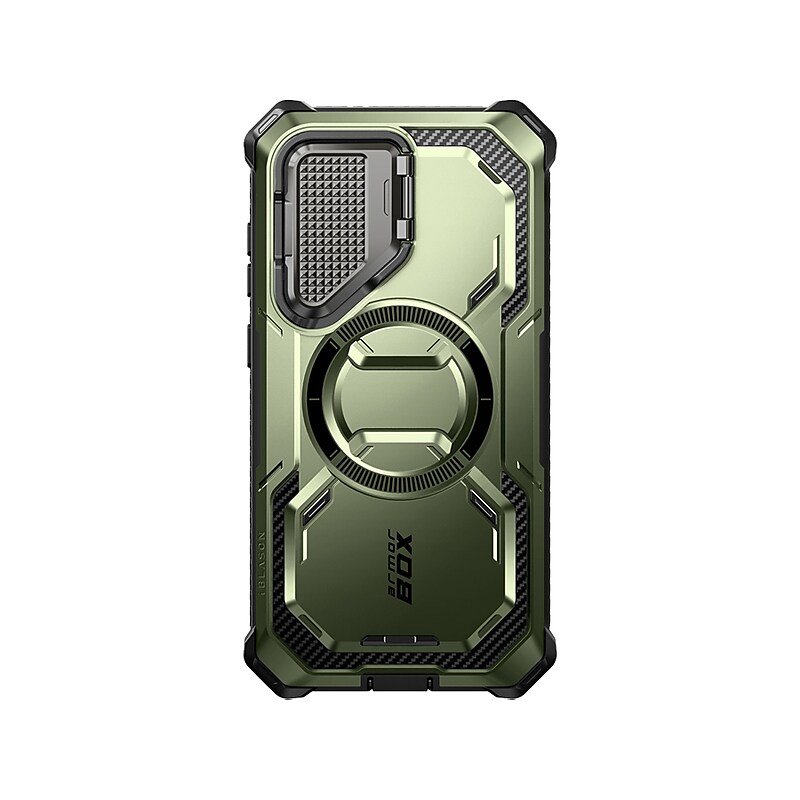 i-Blason ArmorBox MagSafe Rugged Case for Samsung Galaxy S24, Shock Absorbing, Dark Green (GS24ABSPGN) image 1