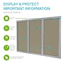 Ghent 4' H x 6' W Enclosed Vinyl Bulletin Board with Satin Frame, 3 Door (PA34872VX-181)~#|#~29E4E84E-9792-49B0-87497A1D16DB40B9_sc7