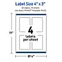 Avery Rectangle Laser Multipurpose Labels, 4" x 3", White, 40/Pack (19479399348)~#|#~29EA966B-BEC1-49E7-B657971676A10C75_sc7