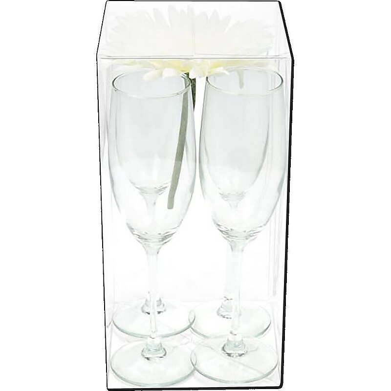 JAM Paper Pop & Lock Top Clear Gift Boxes, 5" x 5" x 10", 25/pack (CB-PLB87) image 1