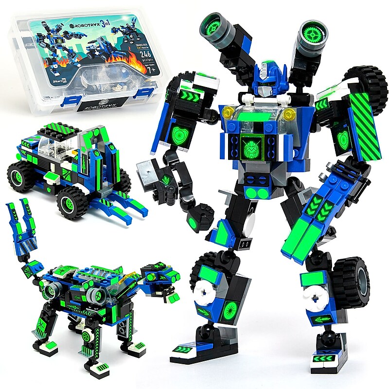 JITTERYGIT Robotryx Blue SnabGlider Robot Building Toy, 246 Pieces/Pack (ROBOTRYX-BLUE) image 1
