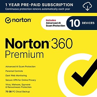 Norton 360 Deluxe with LifeLock Select for 5 Devices