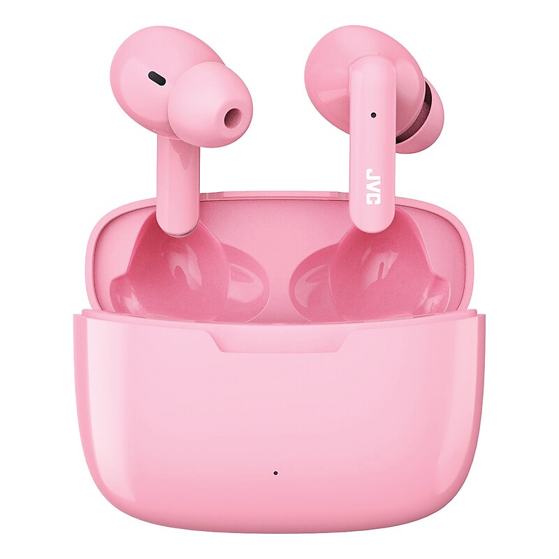 JVC Ultra-Compact True Wireless Earbuds with Charging Case, Bluetooth, Pink (HAD5TP) image 1
