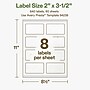 Avery Hemp Rectangle Laser/Inkjet Multipurpose Labels, 2" x 3-1/2", Off-White (640/Box)~#|#~29F5DFFC-7C84-4C10-890A73FAFC90C519_sc7