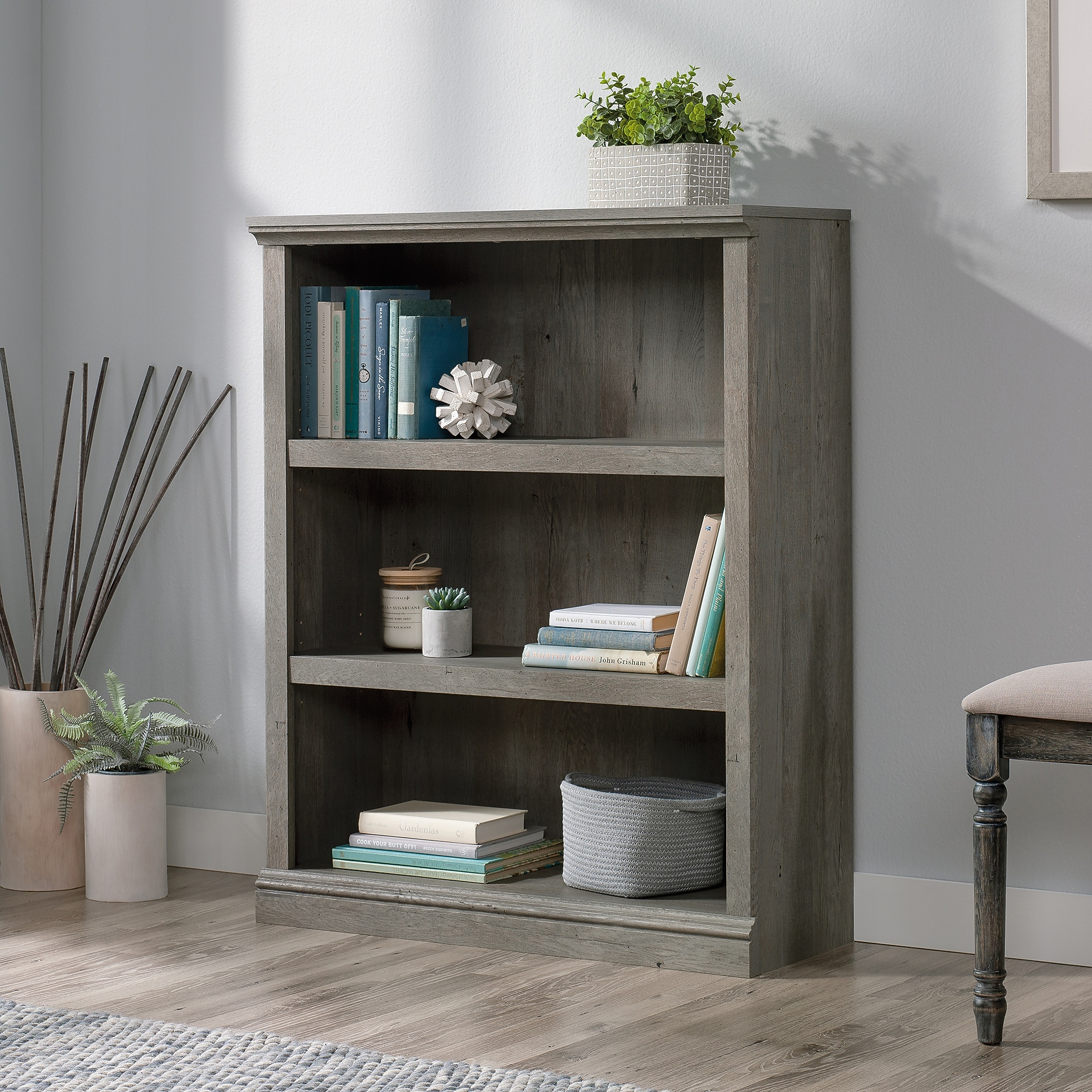 Sauder Select 44″H 3-Shelf Bookcase, Mystic Oak (426426) Sansujyuku sansujyuku.com