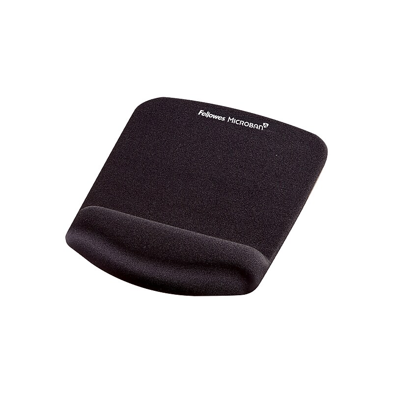 Fellowes PlushTouch Foam Non-Skid Mouse Pad/Wrist Rest Combo, Black (9252001) image 1