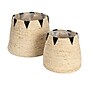 Household Essentials Round Handwoven Corn Leaf Basket, Natural/Black, 2/Set (HE1210)~#|#~2A025F72-CD41-4FAD-A505DAFE751CC3AB_sc7