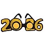 Beistle 3-Piece New Year's Glittered Eyeglasses, Gold/Black, 3/Pack (50661-26GD)~#|#~2A0DD156-2D5E-4D4C-ADF5BB51F88D3366_sc7
