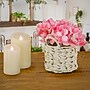 National Tree Company 10" Pink Hydrangea Bouquet in White Basket (MT81-01326GPK-1)~#|#~2A0E1BCA-B68A-477A-B634C27CC93DA32D_sc7