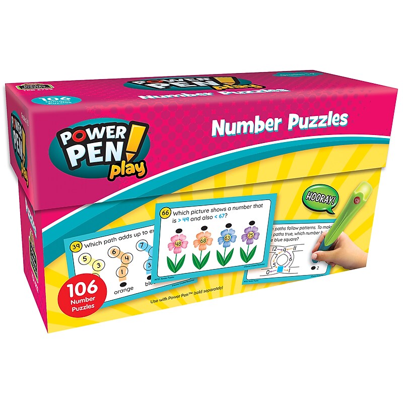 Teacher Created Resources Power Pen Play: Number Puzzles, 53/Pack (TCR6722) image 1