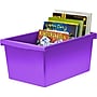 Storex Plastic Medium Classroom Storage Bin, 16.75"x 11.87"x 8.28", Purple, Pack of 2 (STX61486U06C-2)~#|#~2A10A0DD-3421-4FBD-BCE0DE3B4F1812DA_sc7