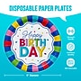 Say Hooray! Color Waves "Happy Birthday" 9" Paper Plates, Multicolored, 32 Plates/Pack (DTC382604DPLT)~#|#~2A148C38-7F07-4383-87BC9669ED56FBCD_sc7