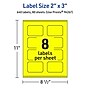 Avery Laser/Inkjet Rectangle Scalloped Multipurpose Labels, 2" x 3", Neon Yellow, 640/Box (94267)~#|#~2A159EE3-901D-4E48-9300EAC208EE3726_sc7
