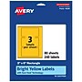 Avery Laser/Inkjet Rectangle Multipurpose Labels, 3" x 6", Bright Yellow, 240/Box (94249)~#|#~2A173C1D-6F94-4B6B-9752921191D33038_sc7