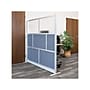Luxor Modular Room Divider Starter Wall, 70"H x 70"W, Gray PET/Frosted Acrylic (MW-7070-FCG)~#|#~2A191F47-85B6-4999-9532D6BAFC1BE174_sc7