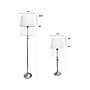 Lalia Home Perennial 58.5"/30" Brushed Nickel Three-Piece Floor/Table Lamp Set with Tapered Shades (LHS-1005-BN)~#|#~2A192DA9-BB8A-44F6-B707B1FD9838F529_sc7